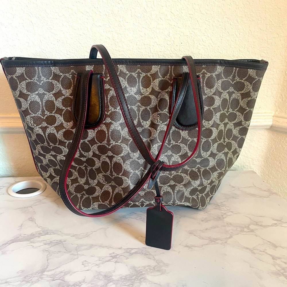 Coach coated canvas bag.